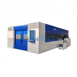 GC-3060FC-D Double Pallet Whole Protect Cover High Speed 12000W IPG Fiber Laser Cutting Machine for Sheet Metal Fabrication 