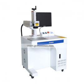 GC-1010FM 2D Fiber Laser Marking Machine for Mark Engrave Barcodes Serial Numbers Dog Tag