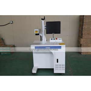 GC-1010FM 2D Fiber Laser Marking Machine for Mark Engrave Barcodes Serial Numbers Dog Tag 