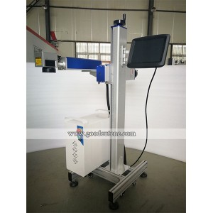 GC-FM 20W 30W 50W Belt Conveyor Flying Marking Machine for Production Line Plastic Metal 