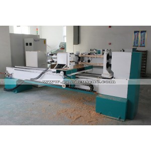 GC-1530WL-DS Double Axis with Spindle Automatic CNC Wood Lathe Machine Price for Cylindrical Workpiece Bowl Wood Crafts 