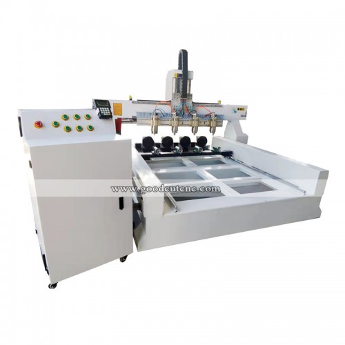 GC1225-4R 4 Axis Rotary 4 Heads Four Spindle Price Router CNC 3d for Chair Table Leg