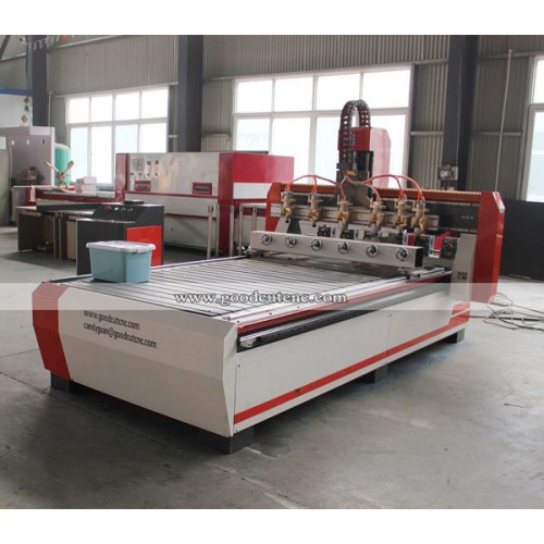 GC1530-6R 4 axis 6 Spindle 6 Rotary Axis Cnc Router Machine For Wood Board and Legs