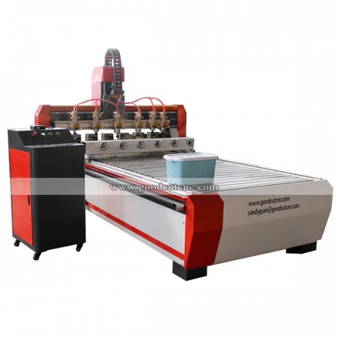 GC1530-6R 4 axis 6 Spindle 6 Rotary Axis Cnc Router Machine For Wood Board and Legs