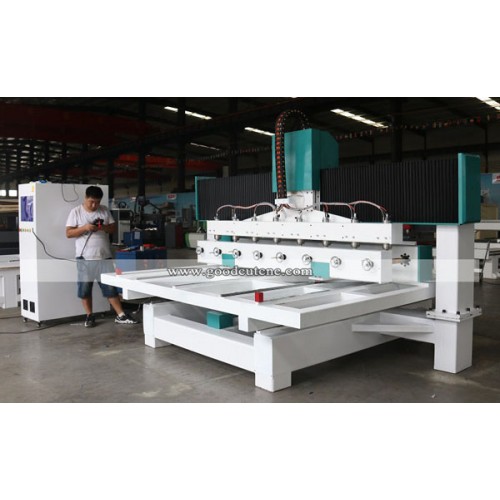 GC1530-8R Multi Heads 8 Spindle 8 Rotary Axis Cnc Router Machine For 3D Furniture Legs for Sale at Cost Price 