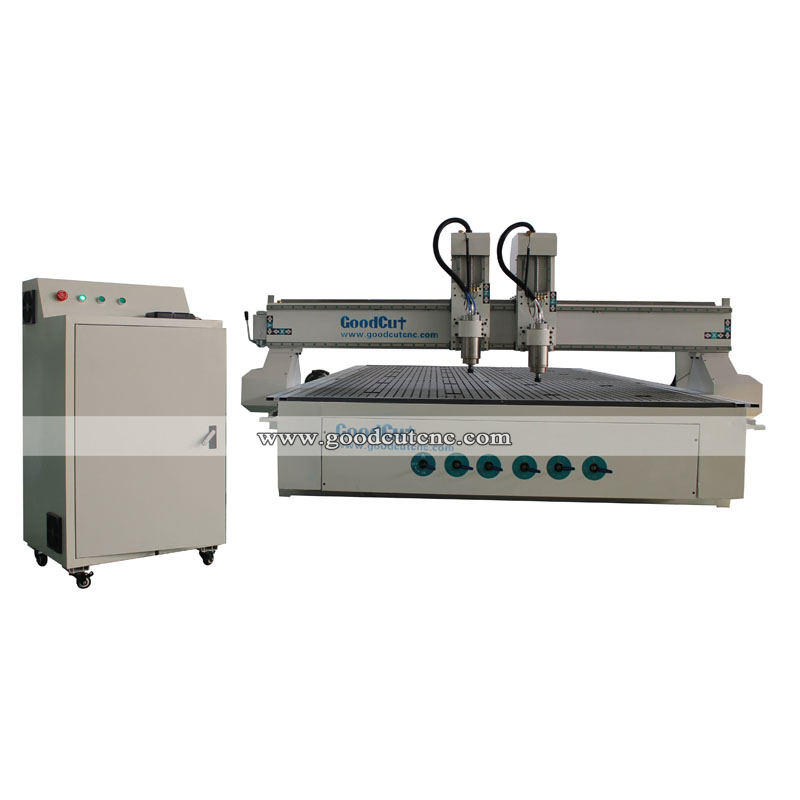 GC2030-2H 1000w 4 head cnc router machine for wood 1500*1500mm