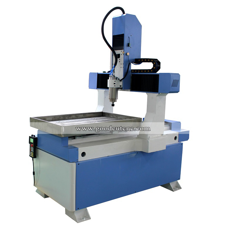 GC6090 Mini Movable Table CNC Router Machine with Cast Iron Bed for Aluminum Wood 