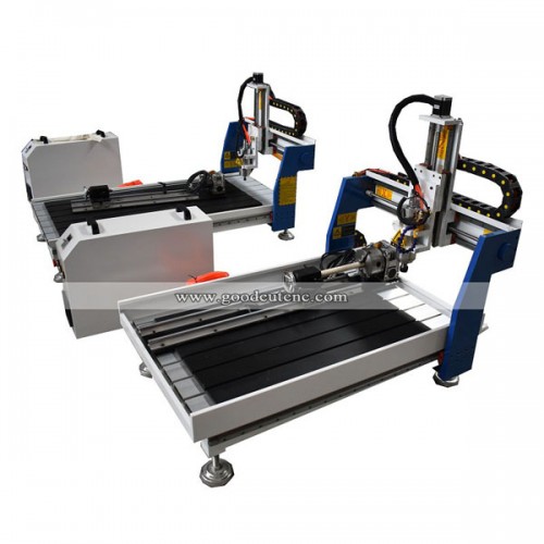 GC-6090D Entry Level Desktop 4th Axis CNC Router Machine with 2x3 Rotary Table for Sale 