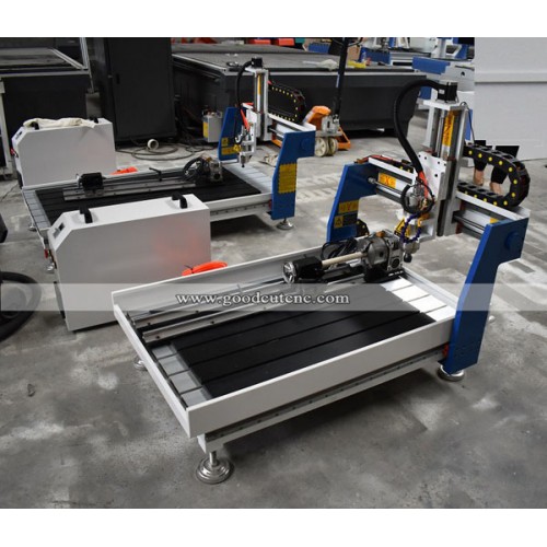 GC-6090D Entry Level Desktop 4th Axis CNC Router Machine with 2x3 Rotary Table for Sale 