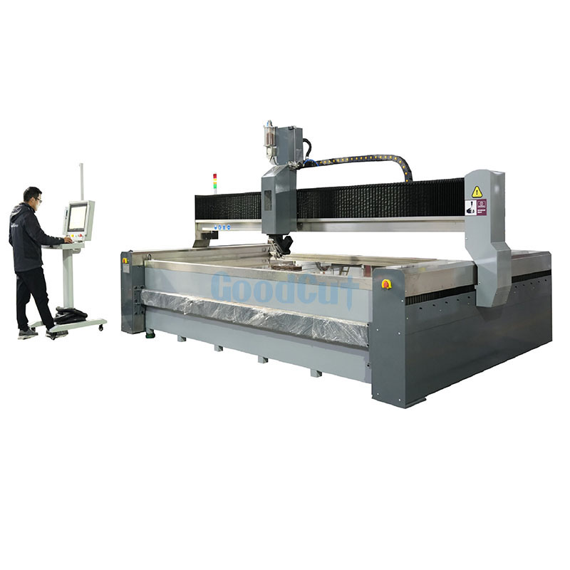 GoodCut GC4020WJ-5A 5axis Water Jet Cutting Machine for Stone Marble Metal Glass Bevel Cut with Heavy Machine Body  